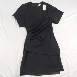 NWT Helmut Lang Asymmetrical Black Dress